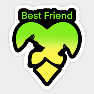 Dog and cat best friend love Sticker